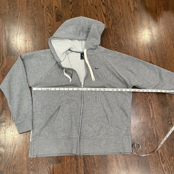 Nike Women’s Gray Split Hem Full Zip Hoodie Sweatshirt Medium - Picture 10 of 12